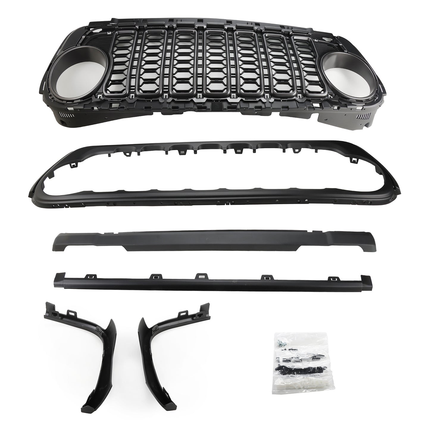 Fit for Jeep for Wrangler JL 2018-2023 upgrade to 2024 JL Front Grill Bumper Grille