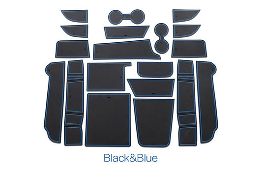 Car Gate Slot Cup Mat for Ford for Mustang Mach-E 2021 2022 Anti-Slip Mats BLUE