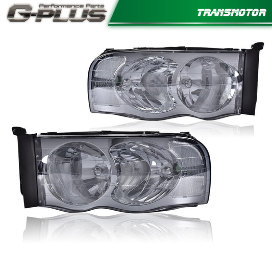Smoke/chrome headlights are suitable for 2002-2005 for Dodge for Ram 1500 2500 3500 models.