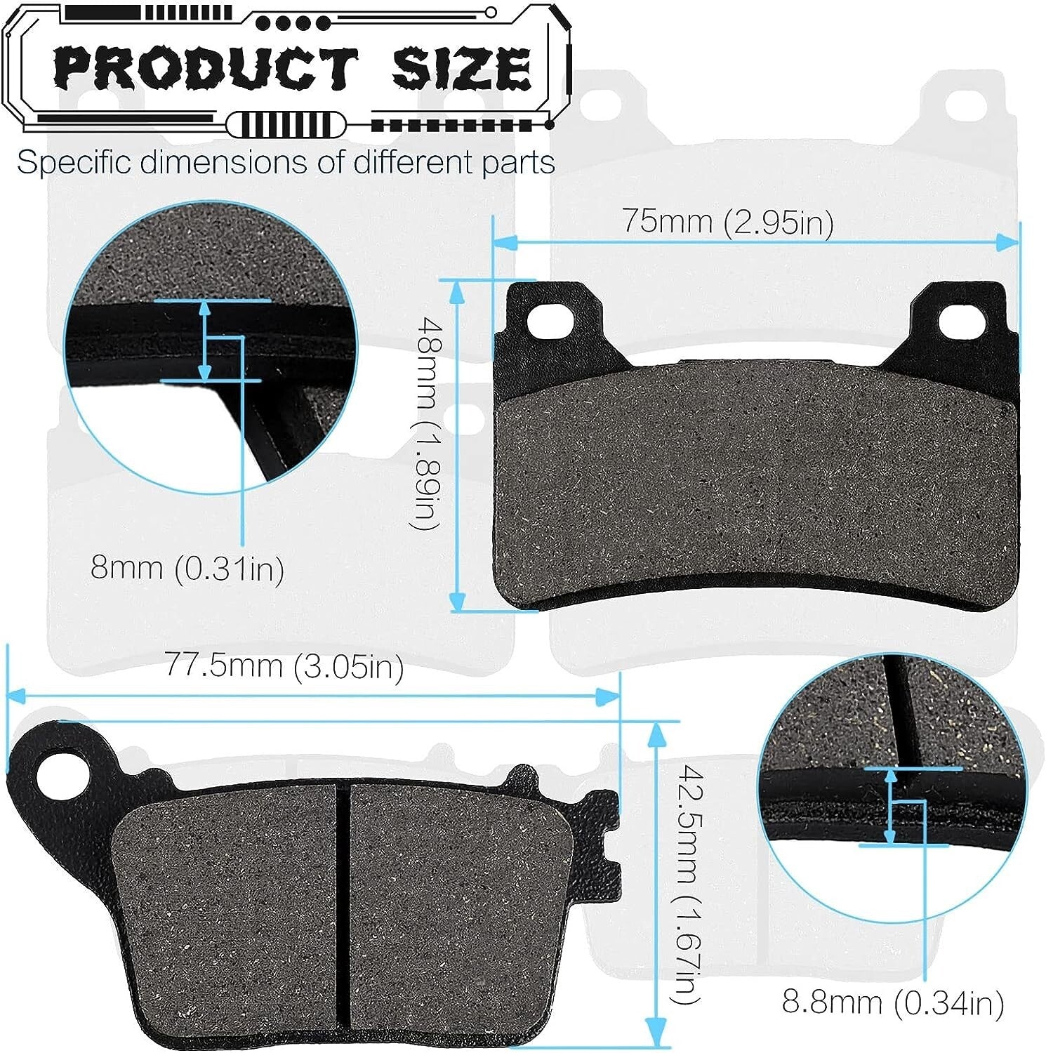 Brake Pad for Honda CBR 1000RR 2006-2016 / CBR 600RR 2007-2017