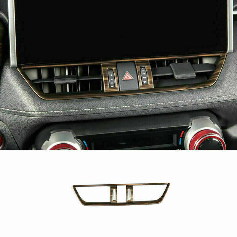 for Toyota RAV4 2019-2023 Wood Grain Central Console Air Outlet Vent Cover Trim