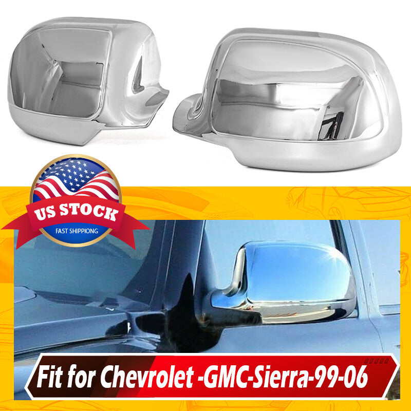 CHROME WING MIRROR cover for Chevrolet SILVERADO for GMC for SIERRA 1500/2500/3500 99-06
