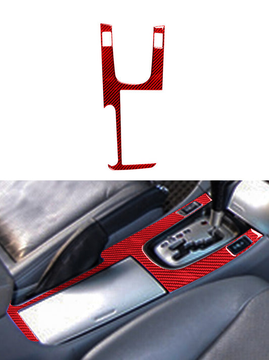 Central Gear Shifter Trim Panel Interior Carbon Fiber for Acura TSX 2003-08 Red