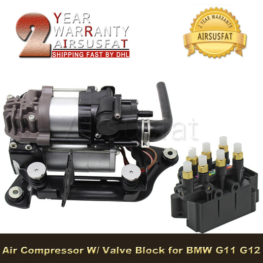 for BMW G11 G12 7 Series Air Suspension Compressor+Vlave Block 16-19 37206884682