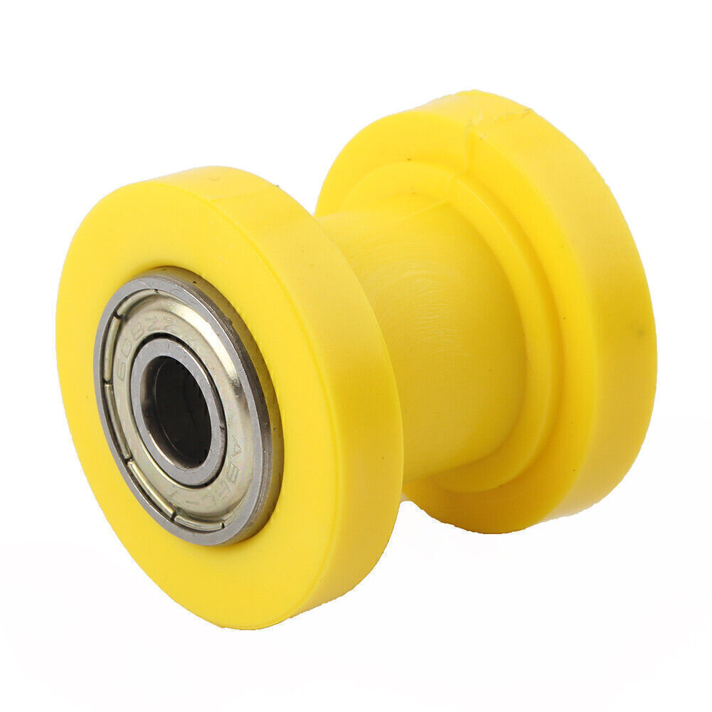 8mm Yellow Chain Roller Slider Tensioner Guide Pulley For Motorcycle Dirt Pit