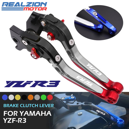 Realzion YZF-R3 Brake Clutch Lever Motorcycle Adjustable Folding Levers Clutch