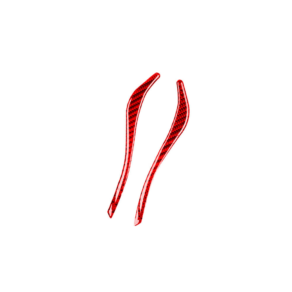 Red Carbon Fiber Steering Wheel Strips Cover Trim for Nissan Rogue 2014-2016