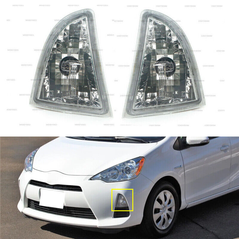 Pair Front Bumper fog lights For 2012-2014 for TOYOTA PRIUS C CORNER