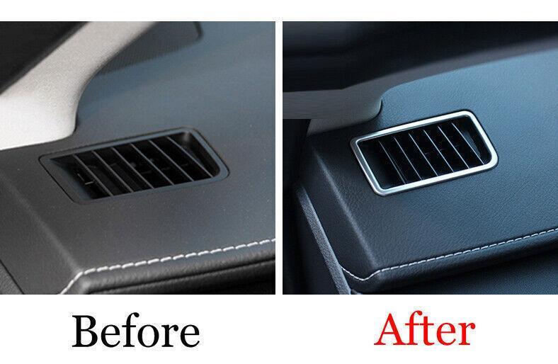 for Lexus NX200t 300h 2015-2021 Silver Steel Dashboard LR Air Outlet Vent Trim