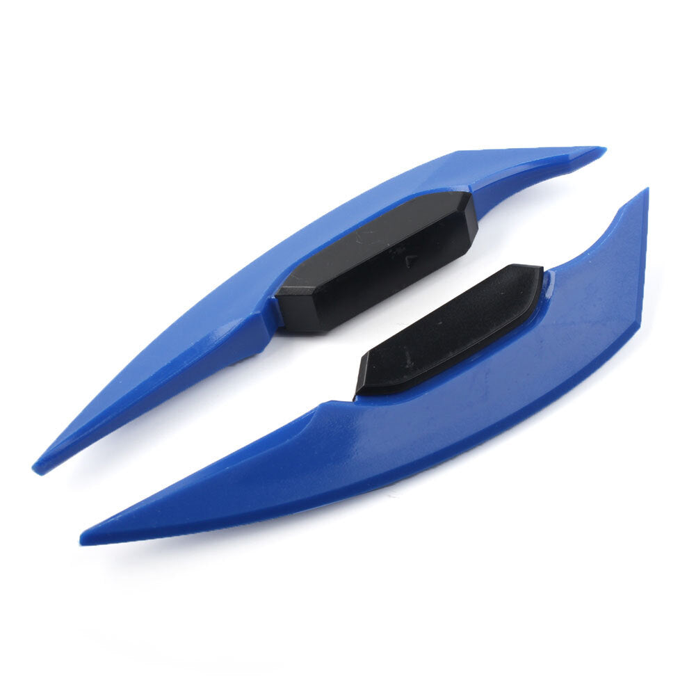 Fairing Winglets Side Spoiler Deflector Air Wing Kit Universal Blue Motorcycle