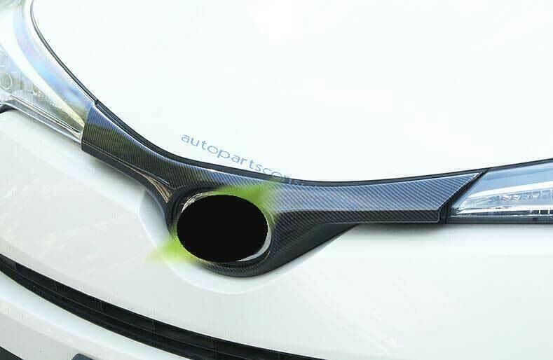 for Toyota CHR C-HR 18-2022 Front Bumper Center Hood Grill Strip Carbon Fiber 1X