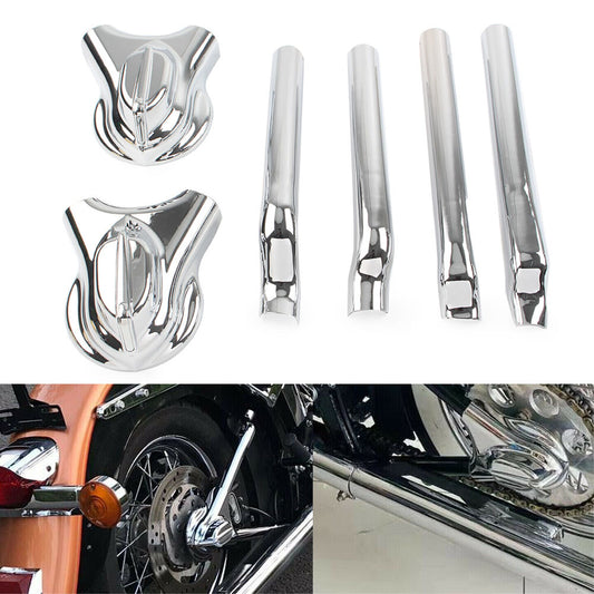 for Harley Softail FXST FXSTC FLSTC Rear for Phantom Swingarm Axle Cover Kit Chrome