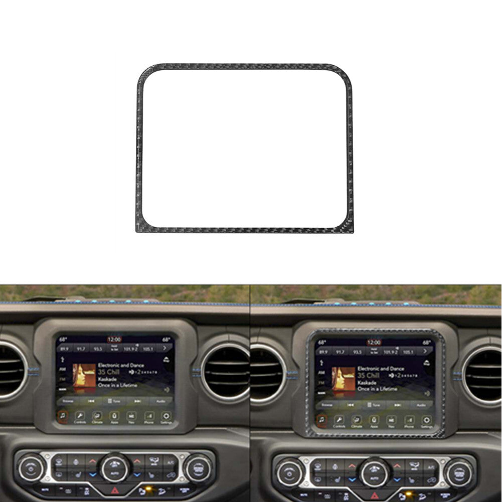 Carbon Fiber 8.4 Touch Screen Frame for Jeep for Wrangler Jl 2018+ Gladiator 2020+
