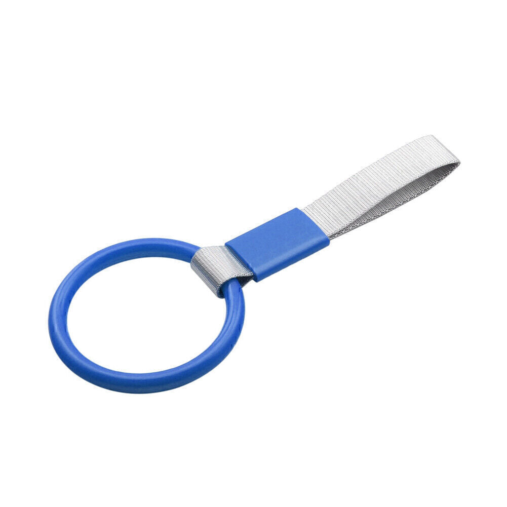 JDM TSURIKAWA RING SUBWAY TRAIN BUS HANDLE HAND STRAP CHARM DRIFT BLUE