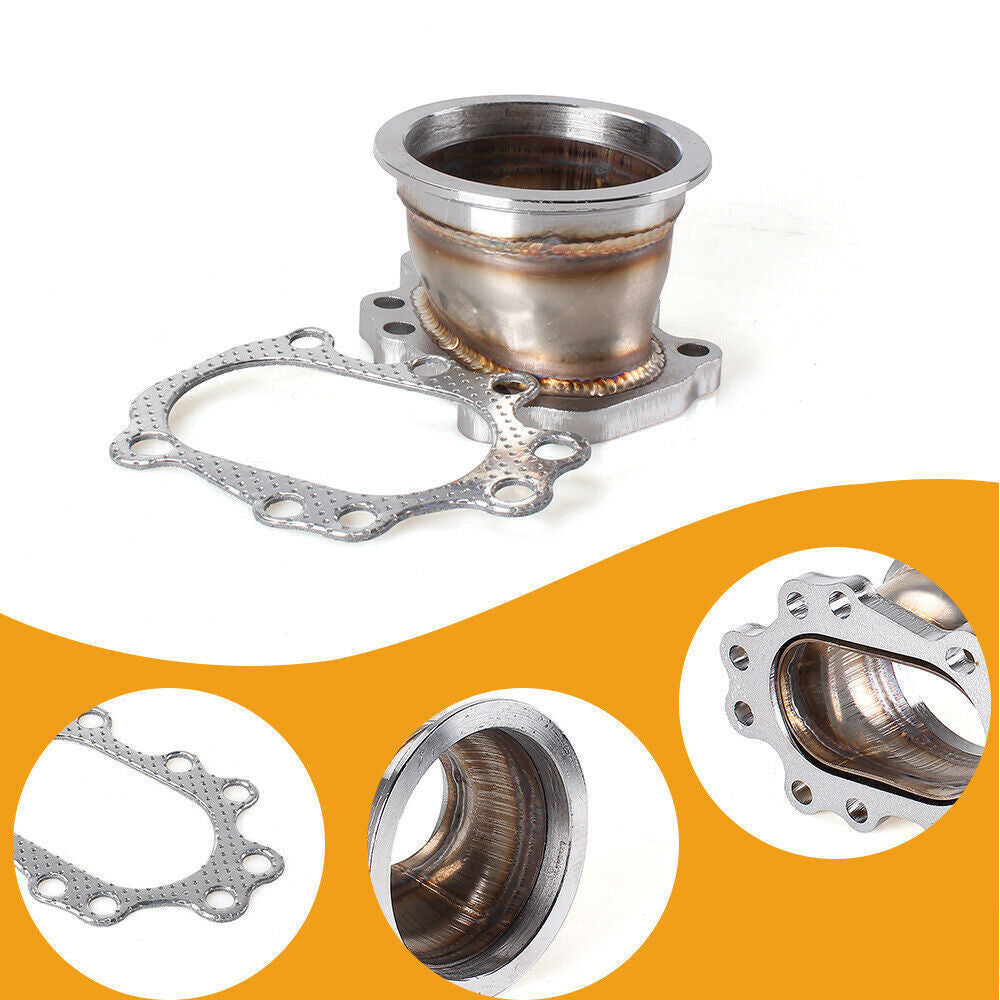 Turbine downpipe adapter 5-bolt flange to 3-inch V-band for T25 T28 GT25 GT28