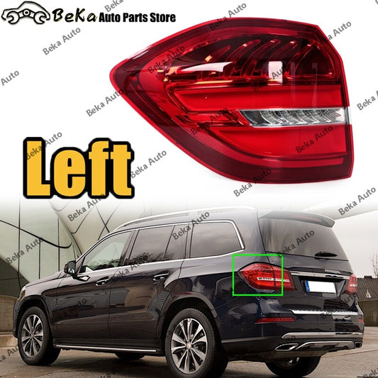 LED taillights, including the left rear brake light, are applicable to the for Mercedes-Benz GLS-Class X166 (2016-2019).