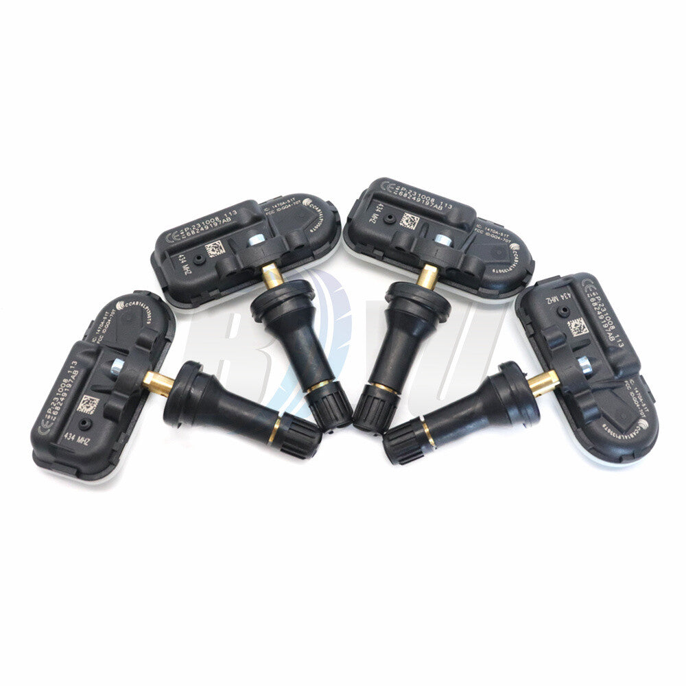 new 68249197AA Tire Pressure Sensor (TPMS) 4-piece set for Ram for Jeep Cherokee 2014-2021
