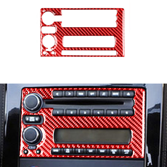 Red Carbon Fiber Radio Player Panel Cover Trim for Chevrolet for Corvette C6 Type B