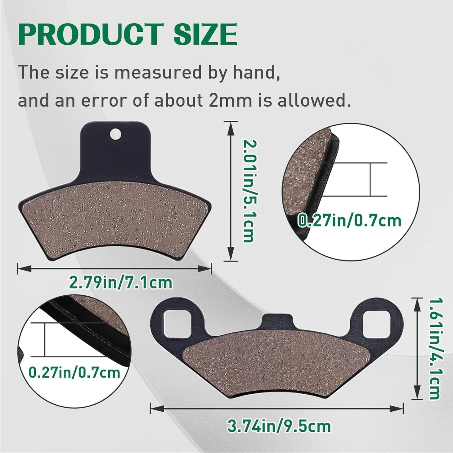 Brake Pads for Polaris Trail Blazer 250 400 Magnum 325 500 Sport 400 Diesel 455