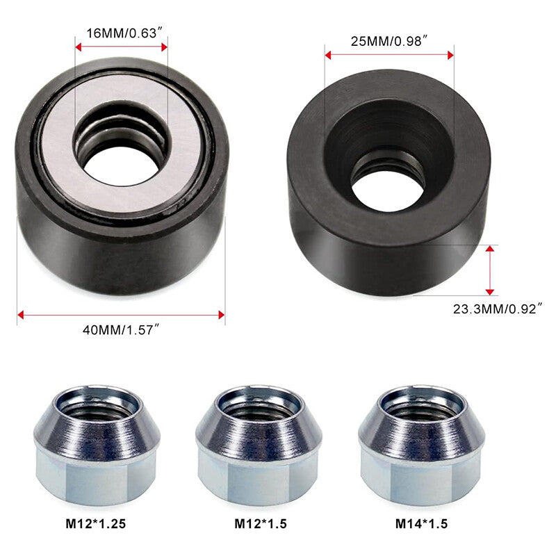 2x Car Wheel Stud Installation Tool for Most Light Trucks and 3x Wheel Lug Nuts 22800