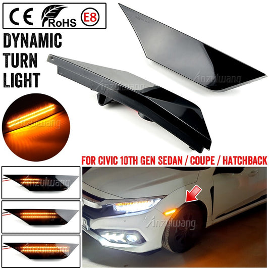 Dynamic Side Marker Turn Light for Honda for Civic 10th Gen Sedan/Coupe/Hatchback
