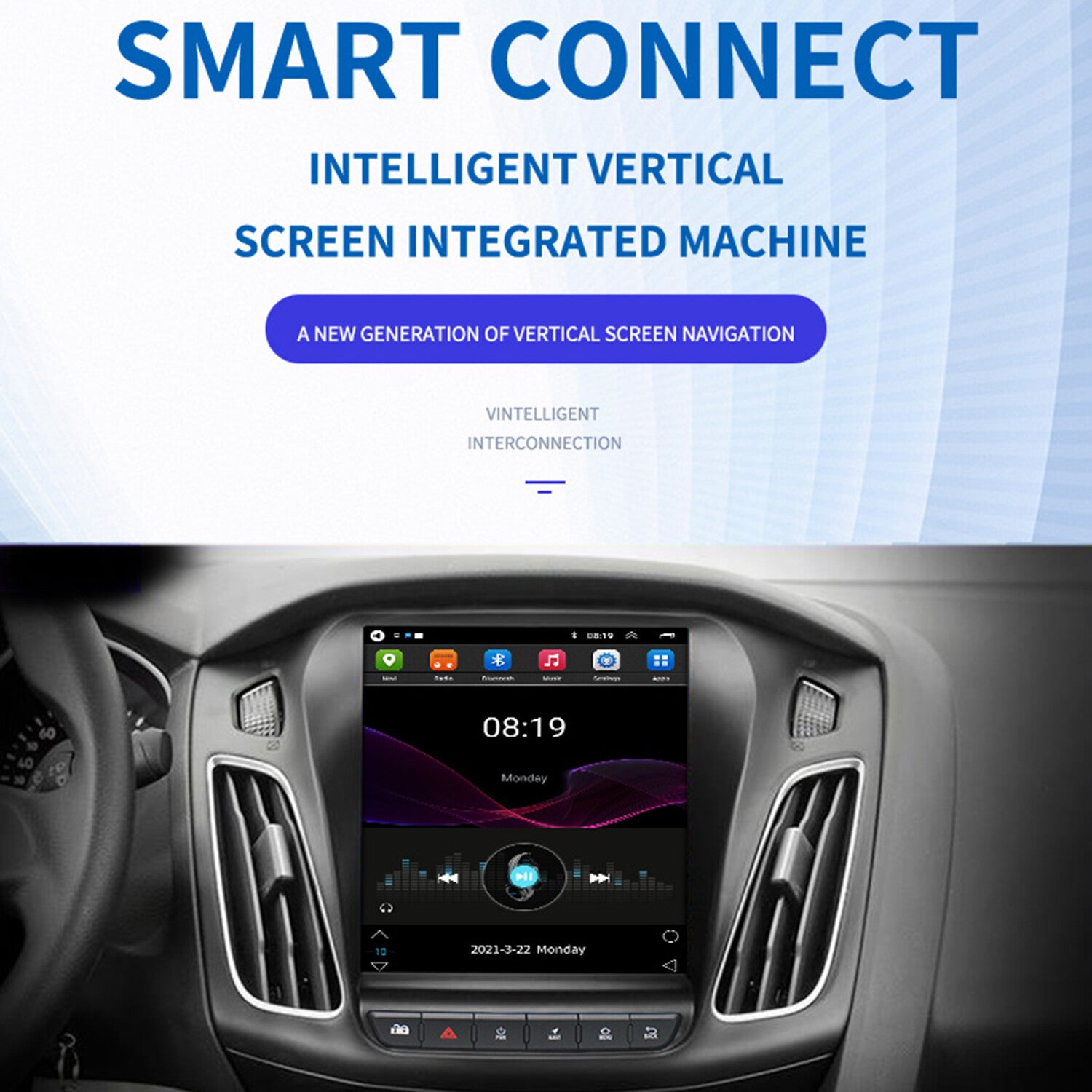 Carplay for Ford Focus 2012-2018 Car Radio Stereo GPS Navi Player Android 12