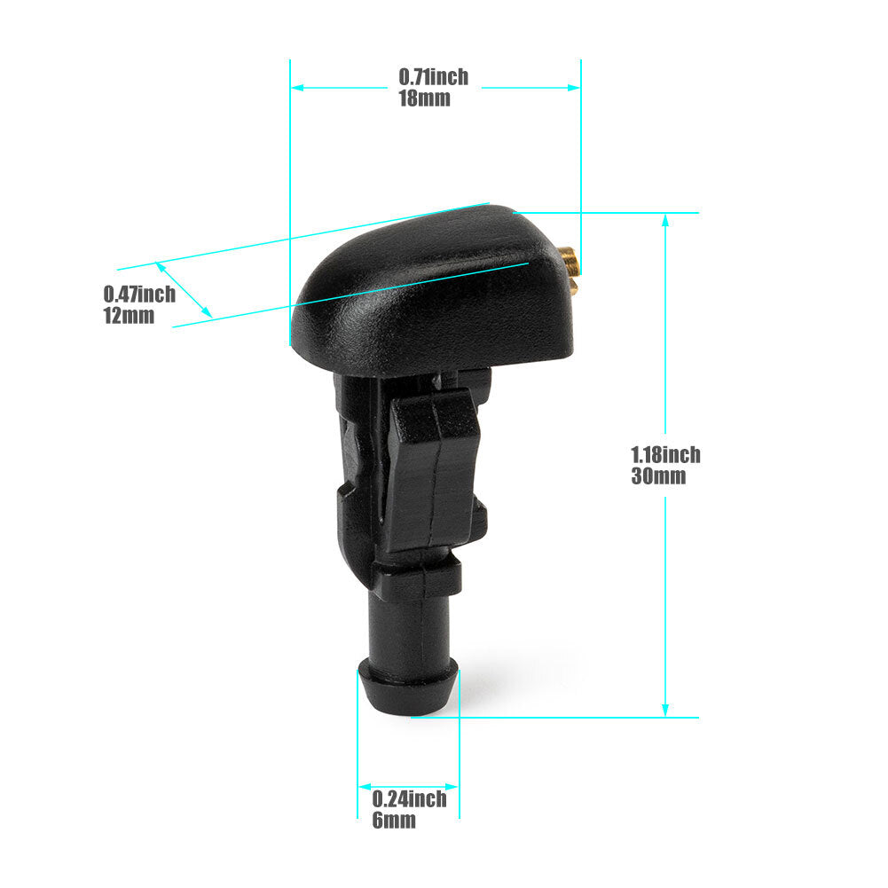 2X Windshield Wiper Washer Spray Jet Nozzle For E-150 E-250 E-350 E-450 F-150