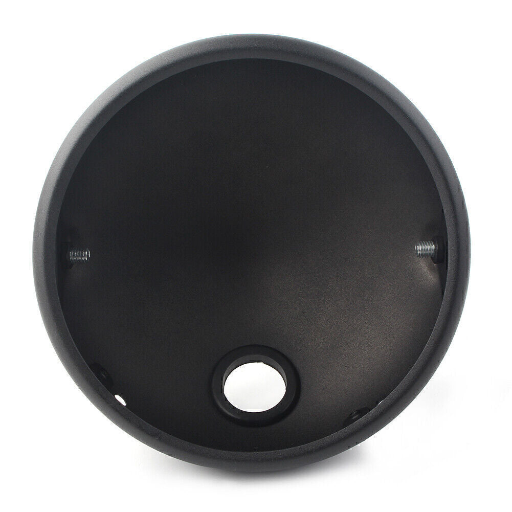 for Harley Motorcycle Matte Black Headlight 7-Inch Retro LED Headlight Shell