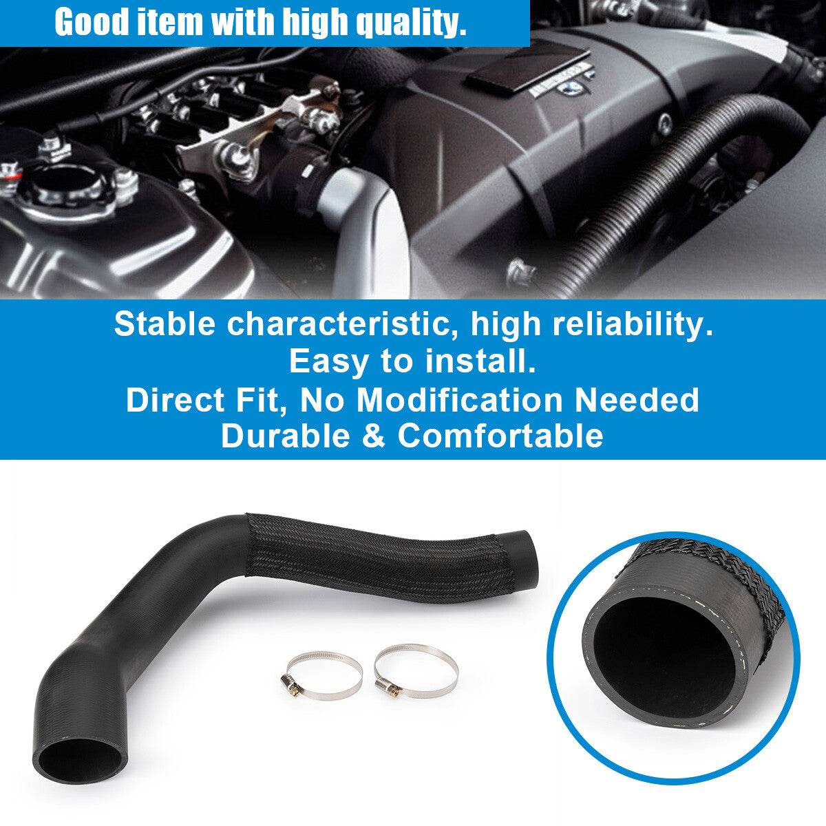1-pack for Mitsubishi Pajero 2005-2014 3.2L diesel fuel hose 1505A200, new, black.