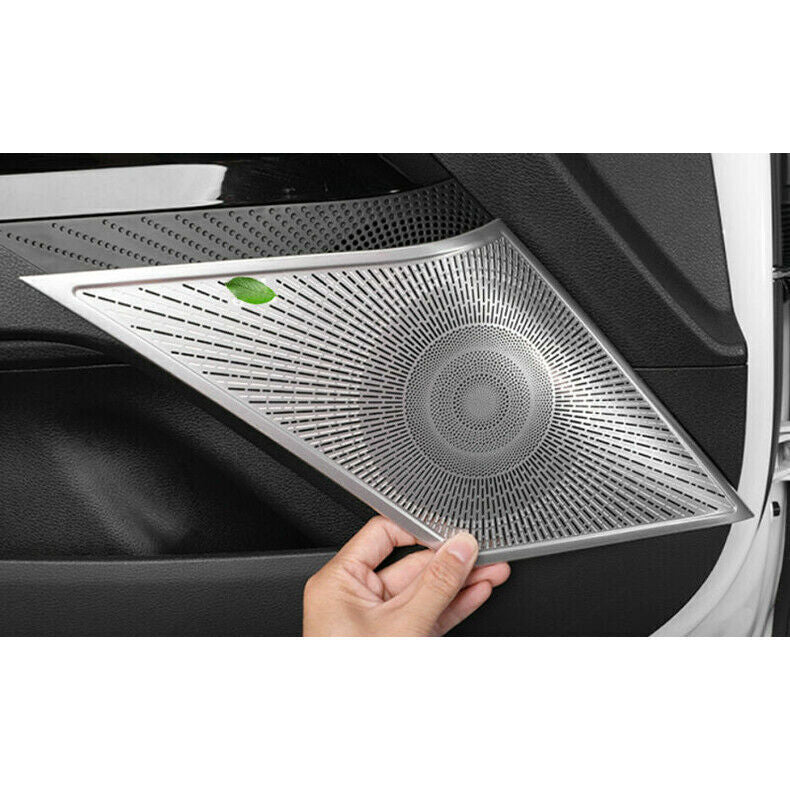 for Kia K5 2021-2023 Silver Steel Car Inner Door Speaker Horn Frame Cover Trim