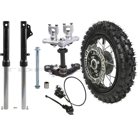 Front fork triple disc brake kit + 10-inch wheels 2.50 - 10 Dirt bike cooler