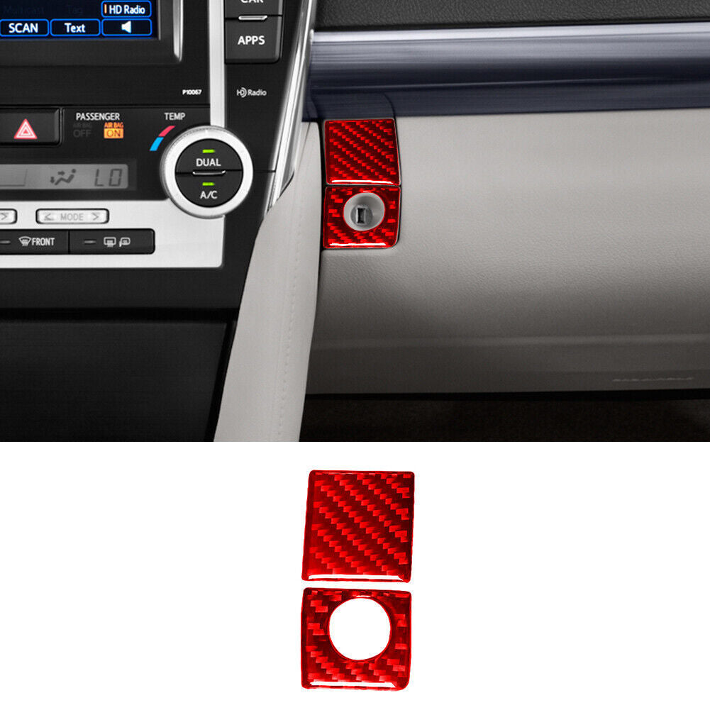 for Toyota for Camry 12-2014 Carbon Fiber Interior Glove Box Handle Cover
