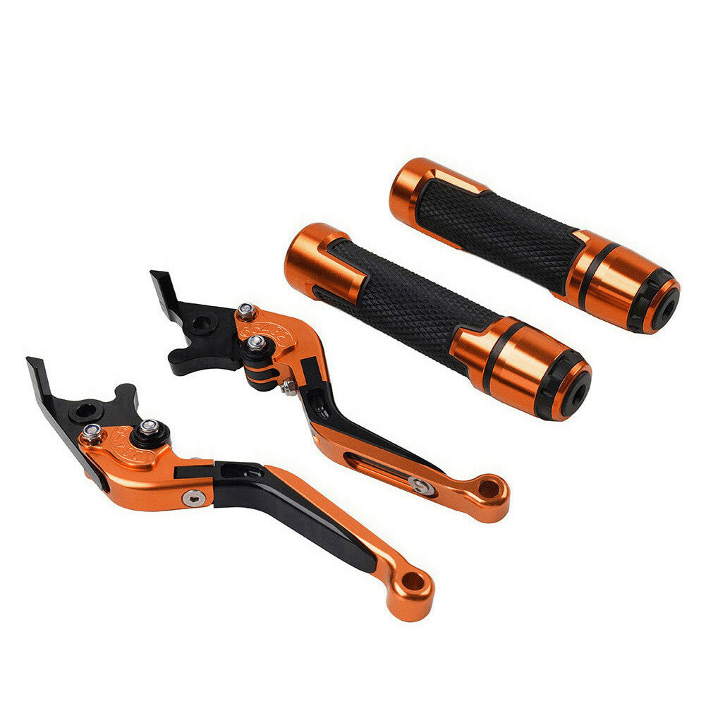 Folding Extendable Brake Clutch Levers Handlebar Grips Set For Speed Triple 1050