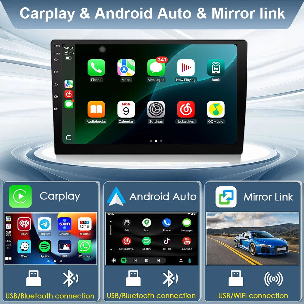 7/9/10 Android Car Stereo Radio CarPlay Universal Multimedia GPS Video Player