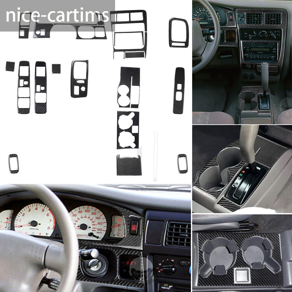 23Pcs Carbon Fiber Interior Full Set Decor Trim Kit for Toyot@ Tacom@ 2001-2004