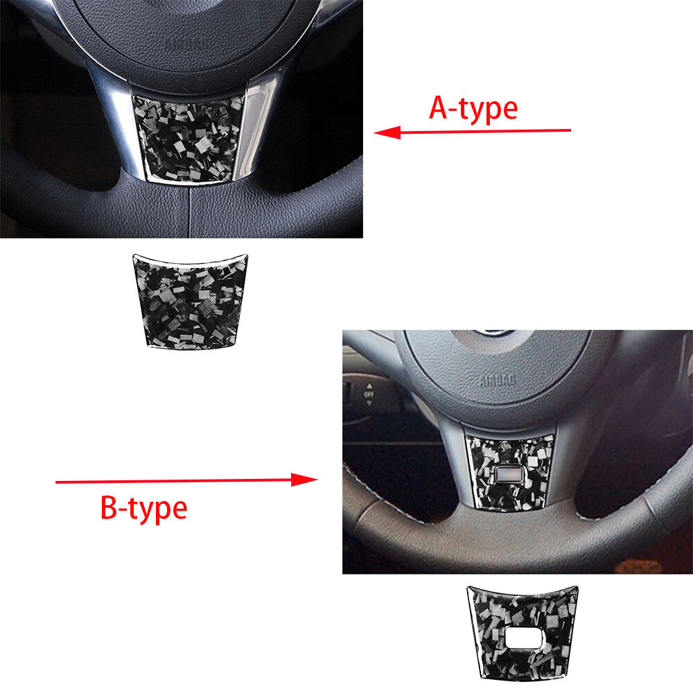 3¡ÁForged Carbon Fiber Steering Wheel Decor Trim for BMW 6 series E63 E64 2004-10