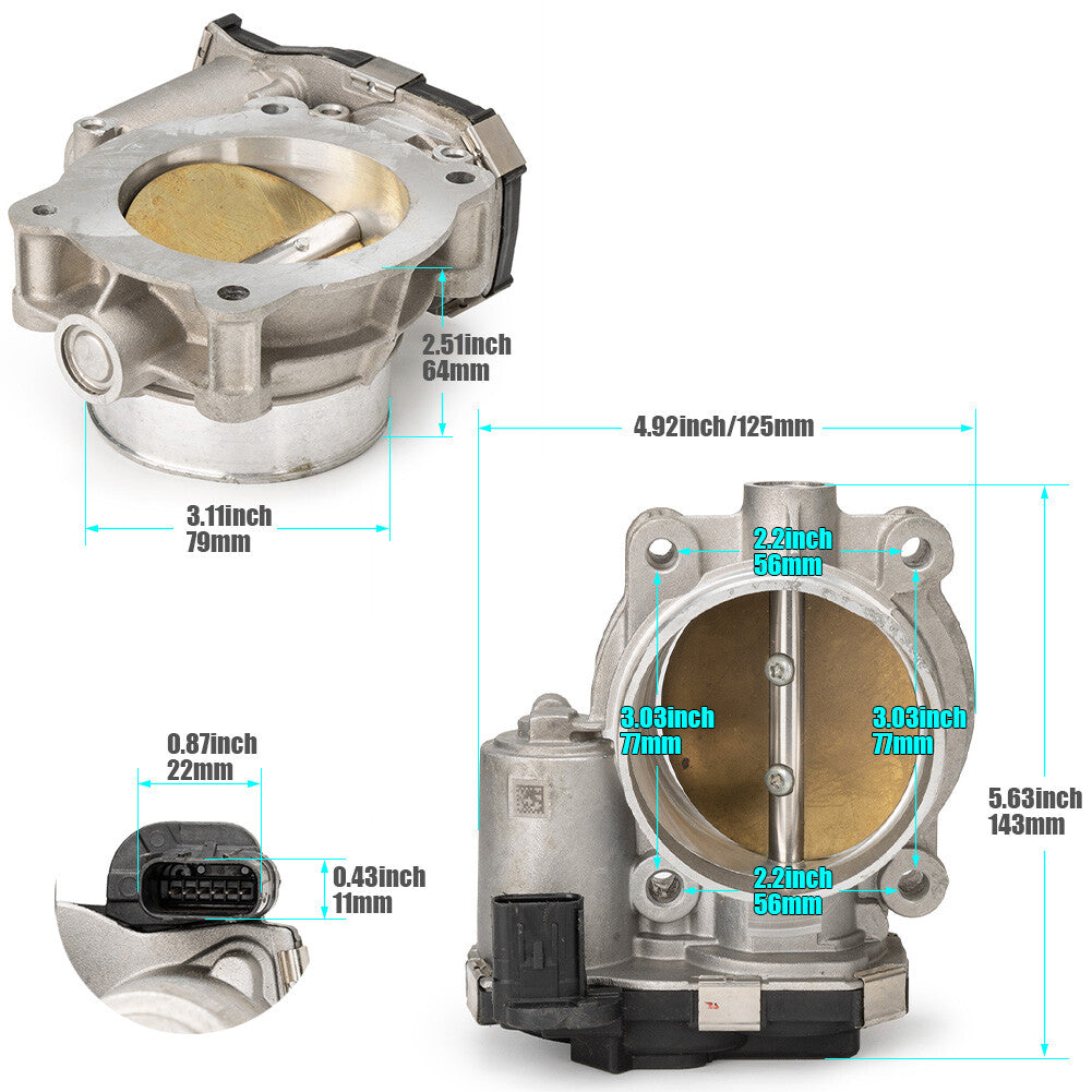 1X Throttle Body for Buick Enclave LaCrosse for Chevrolet Camaro Equinox for GMC Acadia