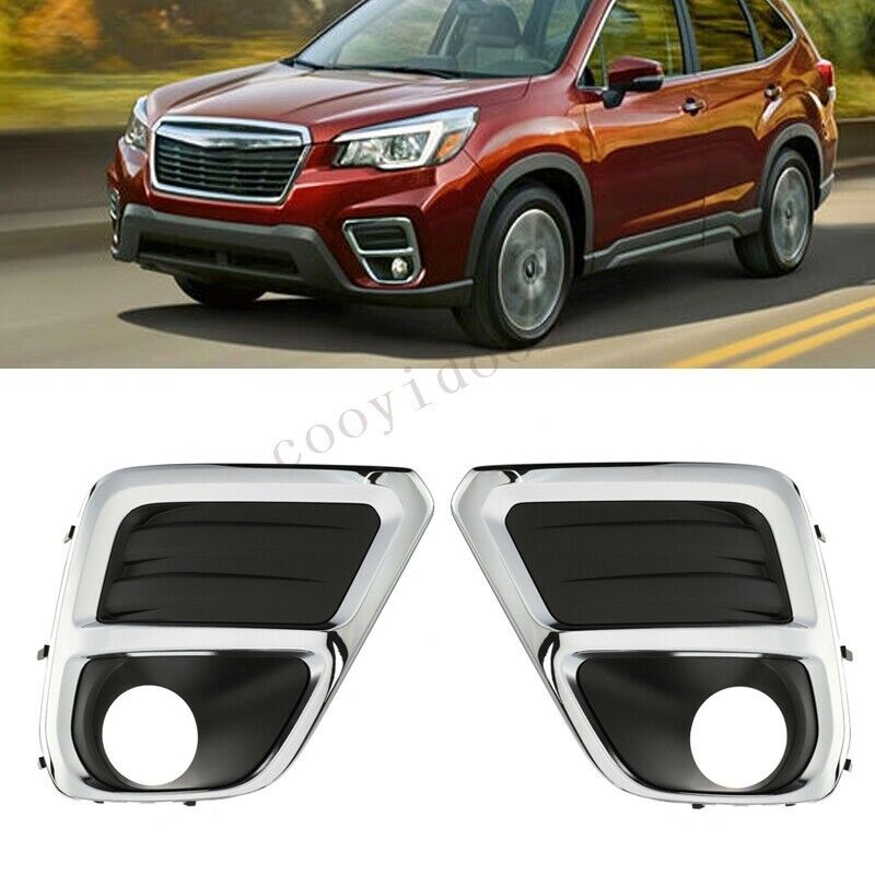 for Subaru Forester 2019-2021 Pair Front Bumper Fog Light Trim Cover Bezel