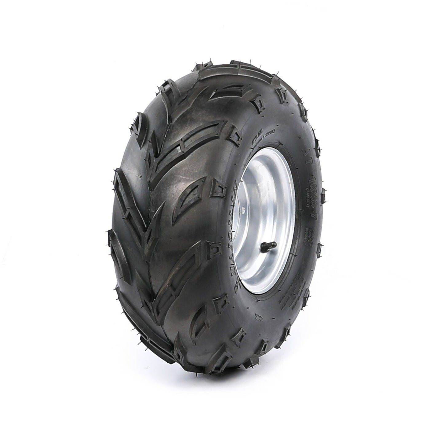 4-piece all-terrain vehicle tire set, 16x8-7 tires, rims, 4 studs, 110mm, 7-inch wheels, Taodao go-kart four-wheel set, 125cc.