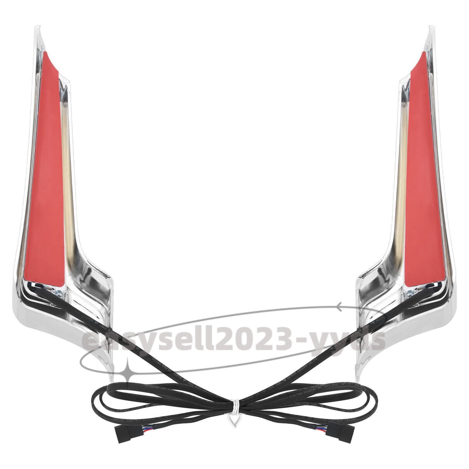 Chrome LED Filler Panel Light Rear Fender Lights Fit for Harley Touring 2014-up
