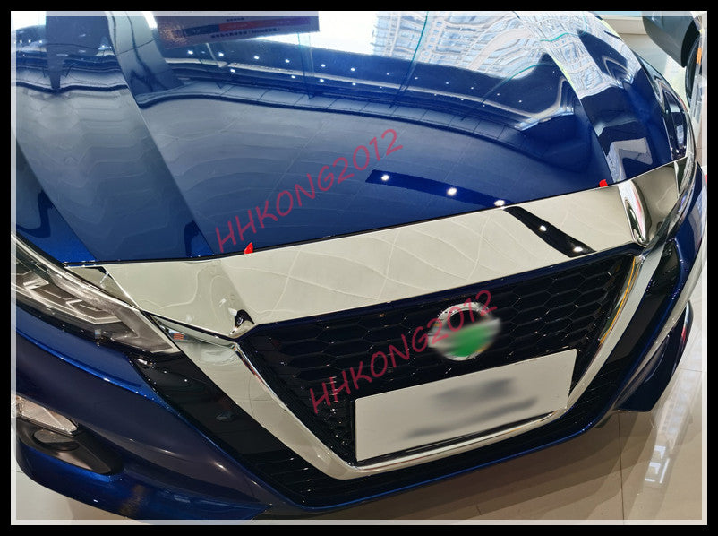 for Nissan Altima 2019-2022 Stainless Front Grill Grille Engine Hood Cover Trim