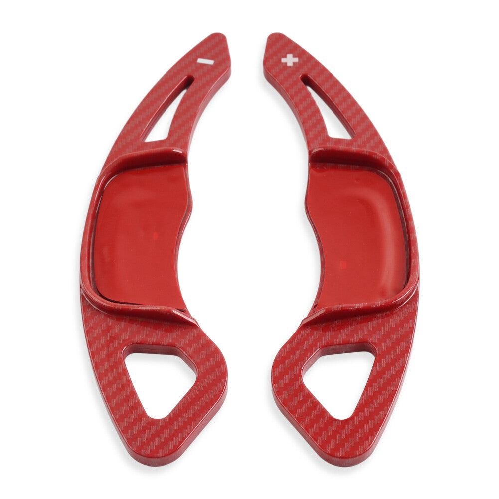 2x Steering Wheel Shift Paddle Shifter Extension for VW for Golf 7 Polo Carbon Red