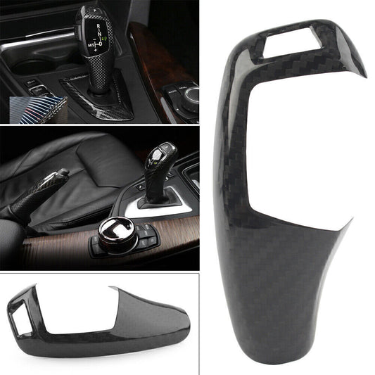 Gear Trim Shift Knob Cover Panel Decal Carbon Fiber Fit for BMW 1-5 Series Car Auto