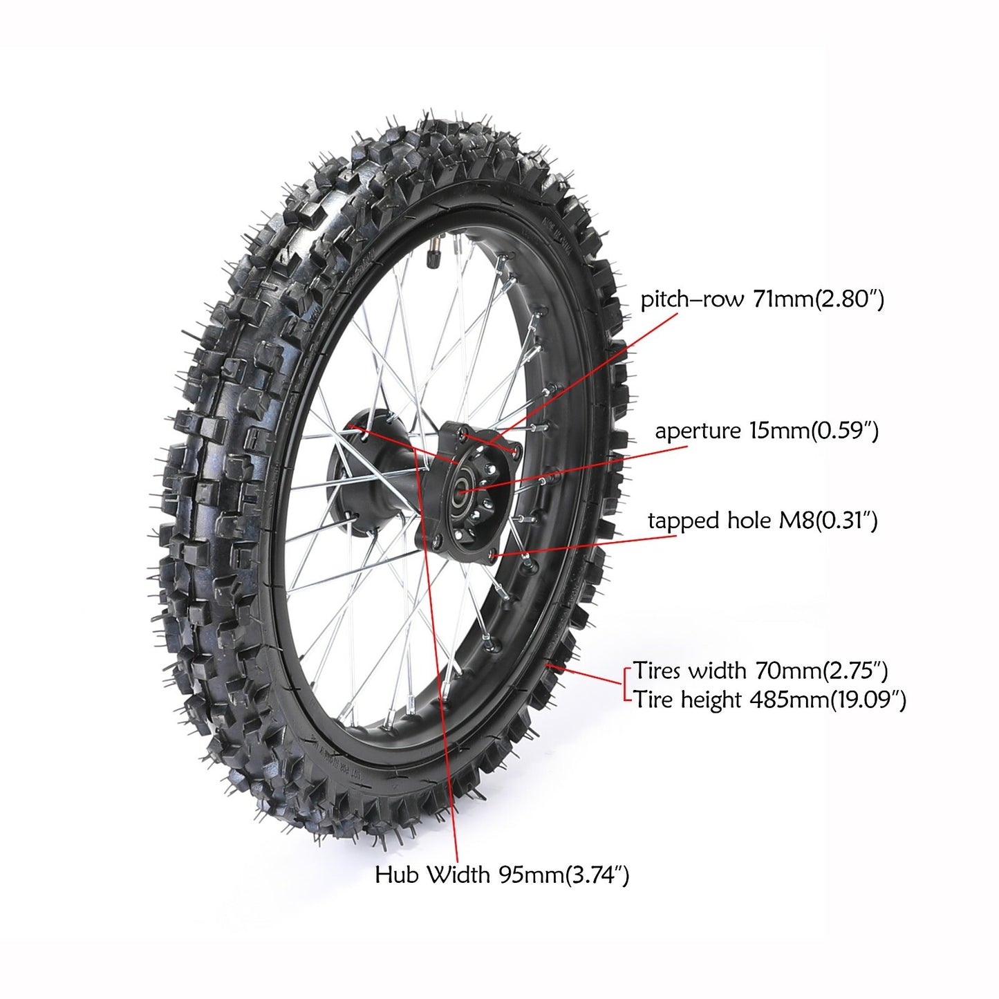 60/100-14 front tire, 2.50-14 rim, 14-inch wheel cooler, 70/110/125cc, 140 Dirt bicycle.