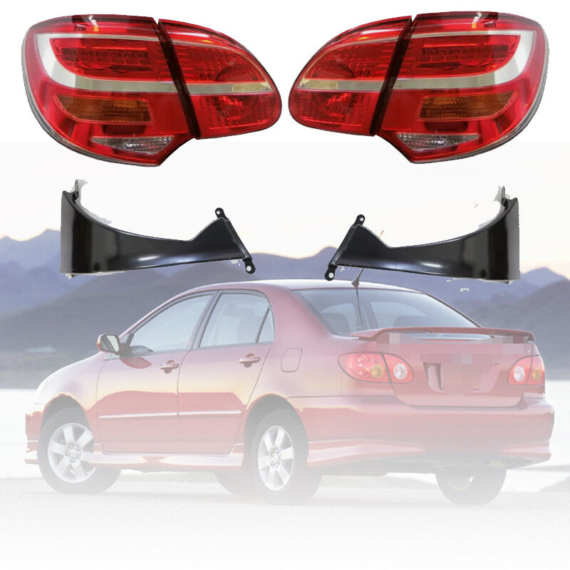 For 2003~08 for Toyota for Corolla ZRE120 Red / Clear + cover bases Led Tail Lights Lamp