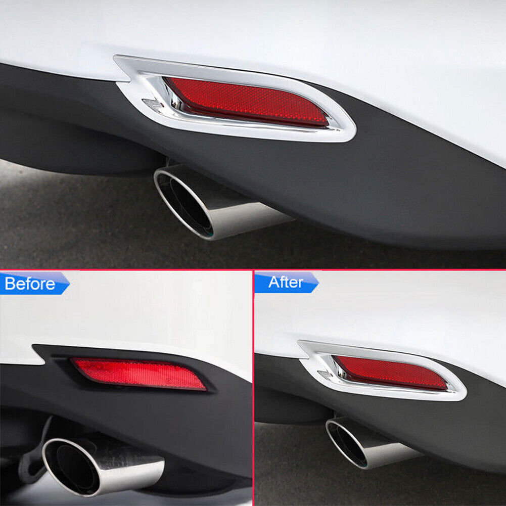 for Toyota for Camry 2018-2023 Chromed Rear Bumper Fog Light Lamp Frame Cover Trims