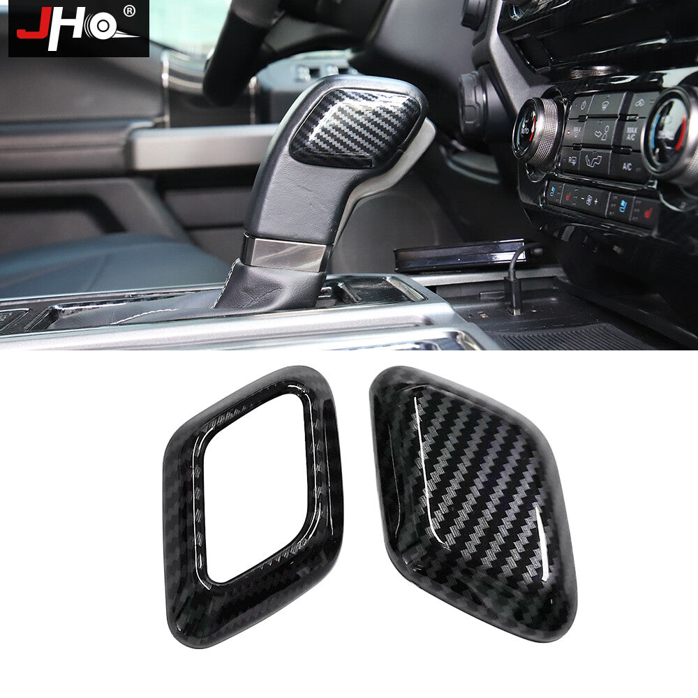 Carbon Fiber Style Car Gear Shift Knob Cover Trim for Ford F150 2017-2020