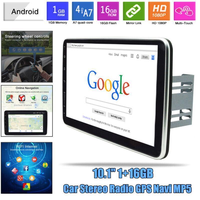 10.1 MP5 Player 2Din WiFi Android 9.1 Car Stereo GPS Navi Quad Core Radio Dash