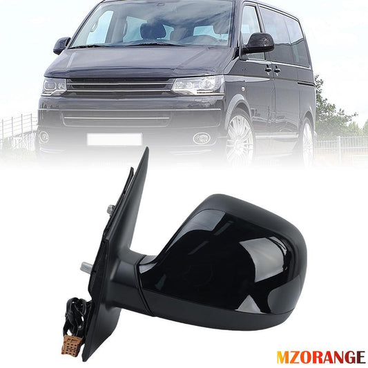 F¨¹r for VW T5 Transporter 2010-2015 Links Au?enspiegel Spiegel Beheizt Gl?nz Schwarz