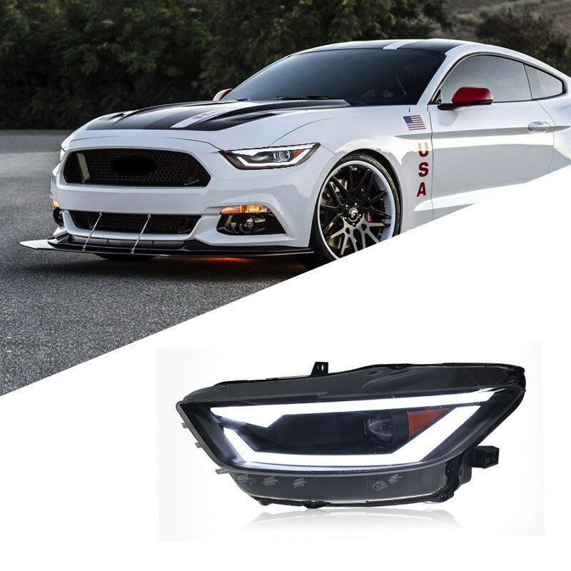 Suitable for 15-17 for Ford for Mustang headlight assembly upgrade to LED with water-cooled turn signals.